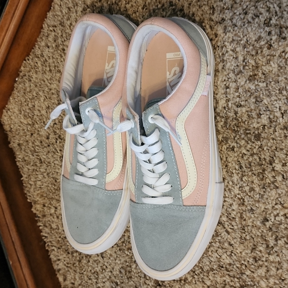 Vans Pastel Blue and Pink Sneakers - Picture 2 of 7